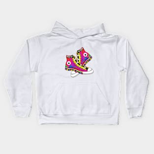 Abstract colorful shoe design Kids Hoodie